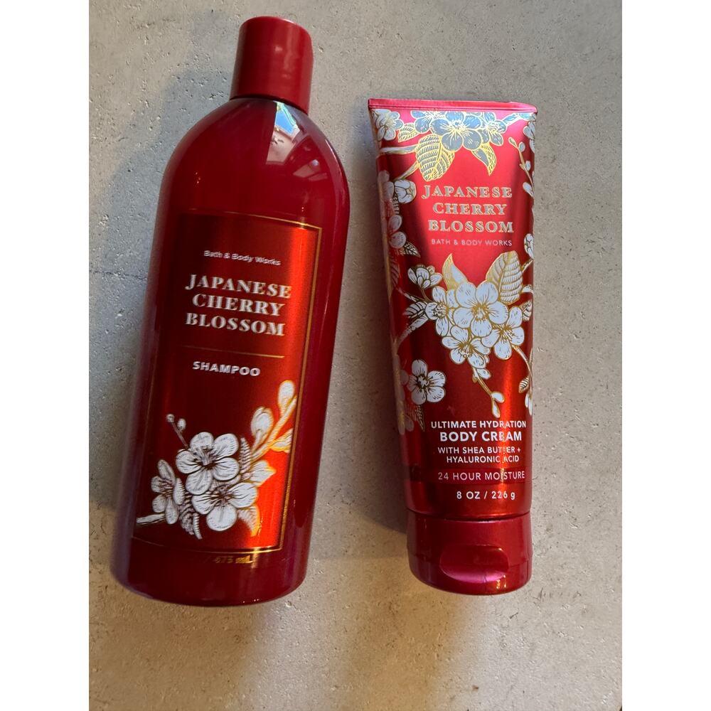 NEW Japanese Cherry Blossom Shampoo / Body‎ Cream Bath & Body works